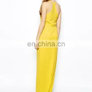 CHEFON Only Jersey Yellow Maxi Dress thumbnail-3