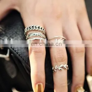 Knuckle Sets Finger Ring Open Olive Branch Ring Circle Sets Ring Set Jewellery thumbnail-3