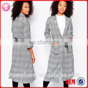 2015 Fall Fashion Design Women Casual Long Blazer Wholesale thumbnail-1