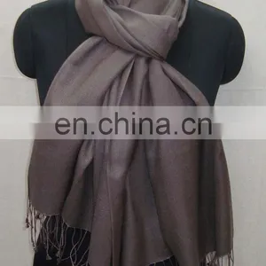 Silk Wool Pashmina Winter Shawl and Scarf Shawls thumbnail-2