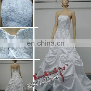 EB824Lace Beading Ruffle Backless Wedding Dress thumbnail-1