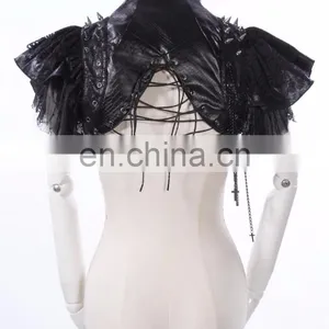 Gothic Extravagant PU Leather Bolero Shrug Jacket thumbnail-3