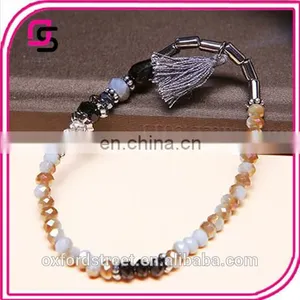 European Style Simple Macrame Environmental Glass Bean Bracelet thumbnail-2