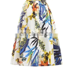 19 Colors ! Grace Karin Cheap Occident Short Retro Vintage Floral Print Cotton 50s Skirt CL6294-14# thumbnail-2