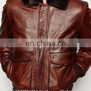 Leather Jacket Fashion, Leather Fashion Jackets, Leather Men Jacket Fashion Fur Hooded thumbnail-3