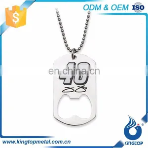 Print Logo Dog Tag Bottle Opener Necklace thumbnail-1