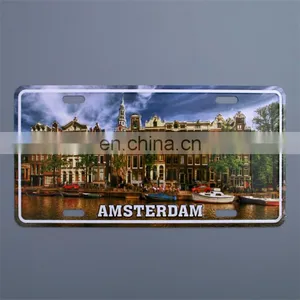 Wholesale OEM Items Fashional Decoration Use Custom Metal Stainless Steel Motorcycle Number Plate thumbnail-1
