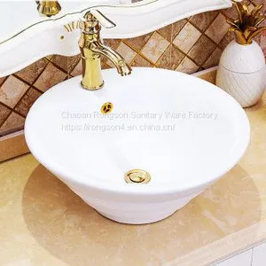 Bathroom Ceramic Modern Popular Used Round Shape Single Hole Table Top Art Wash Sink thumbnail-3