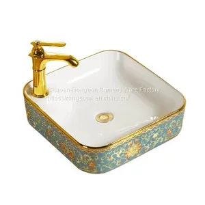 Chaozhou Ceramic Wall Hung Bathroom Sanitary Ware Single Hole White Good Design Luxury Hand One Piece Basin Sink thumbnail-4