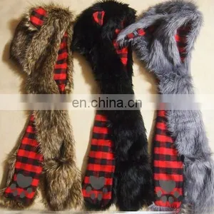 Brown Bear/black Wolf/grey Rabbit Animal Hat Long Model thumbnail-1