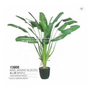 Artificial Mini King Banana Tree 10 Leaves Tree Bonsai for Decoration thumbnail-1