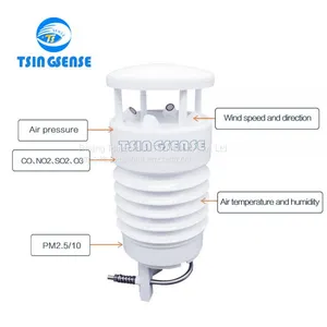 WES900 Integrated SO2,CO,NO2,O3 Gas Sensors and Weather Sensors for Air Quality Monitoring Weather Station thumbnail-2
