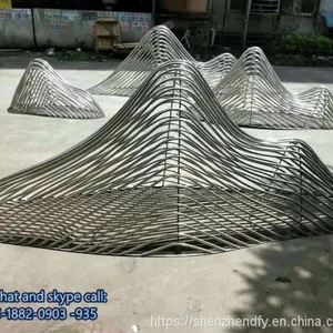 Customized Artwork Fish Stainless Steel Sculpture For Decoration Shopping Mall thumbnail-5