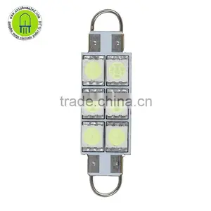 6-5050-SMD 44mm 43mm Festoon Rigid Loop LED Lights Interior Dome Map Trunk Cargo Footwell Replacement Bulbs 12V thumbnail-1