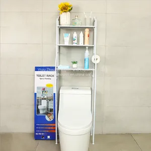 Punch-free White Three-layer Toilet Racks Toilet Storage Racks thumbnail-1
