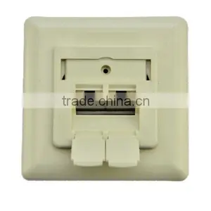 Outlet With Dual STP Cat5e Jack With Double Port thumbnail-1