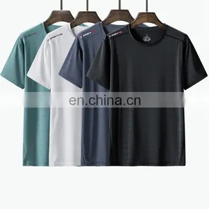 Wholesale Mens Plain Dyed Plus Size Quick Dry Polyester Cool Summer Shirt thumbnail-2