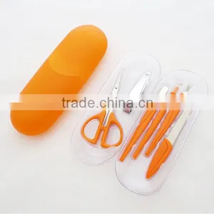 6pcs Nail Care Set Glasses Case Plastic Manicure Set thumbnail-4