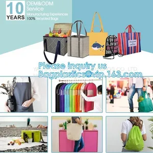 Nylon Folding Pocket Foldable Polyester Shopping Bag,Fashionable 420D Custom Logo Polyester Drawstring Bag Bagease Pack thumbnail-1