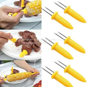 Portable BBQ Tools Stainless Steel BBQ Grill Accessories Corn Cob Holder, Corn Holder thumbnail-5