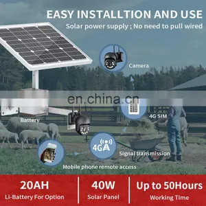 HD 1080P WIFI Security IP Camera Wireless 2MP 3G 4G SIM Card Outdoor PTZ CCTV Surveillance Cam 40W 20A Battery Solar Panel CamHi thumbnail-5