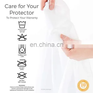 Blocks Out Liquids Custom Waterproof Bed Bug Proof Protector Zippered Waterproof Mattress Encasement Plastic Bed Cover Sheets thumbnail-4