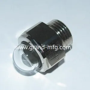 NPT 1/2 Inch Domed Shaped Sight Glass for Truck Radiators Surge Tanks thumbnail-2
