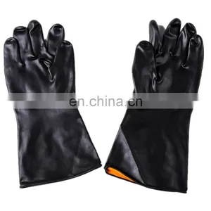 Long Waterproof Hand Industrial Oil Field Resistant Rubber Black Industry Working Safety Latex Gloves thumbnail-1