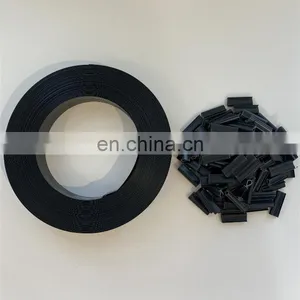 Dark Grey 4.7cmx50m 100 Clips Hard Plastic PVC Strip Screen Fence Zaun Streifen Hart thumbnail-3