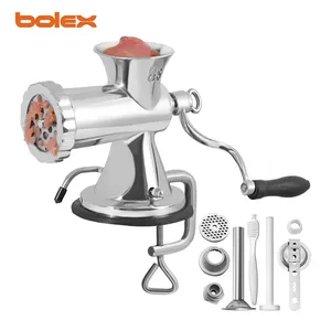 Manual Meat Mincer Grinder Chopper Cutter Stainless Steel Chino China Molino Carne 304 301navajas Tabletop thumbnail-1