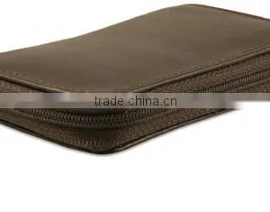Genuine Cowhide Leather Zipper Key Case With Hooks thumbnail-2
