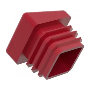 Chair School Desk Legs Black Angled Square Plastic End Caps Plugs thumbnail-3