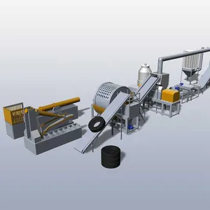 Old Tire Recycling Machine OTR Tire Bead Wire Extruder Tire Rubber Crusher Granulator Recycling Line thumbnail-2