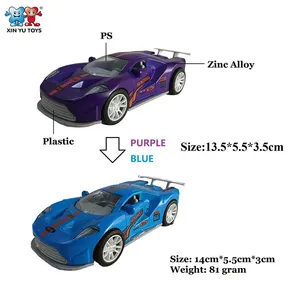 KIMSCARDI 1/32 Scale Color Change Diecast Cars Scale Model Pull Back 2 Openable Doors thumbnail-2