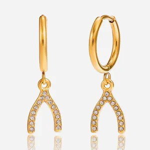 Tarnish Resistant Gold Plated Earrings - High Quality Stainless Steel Fashion Jewelry thumbnail-1
