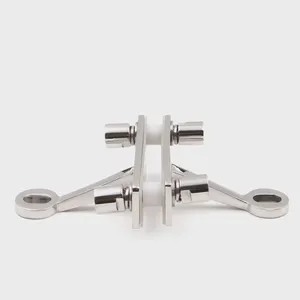 Curtain Wall Spider 4 Way Arm SS304 Satin Finish 250mm Heavy Duty for Shopping Mall Entrance thumbnail-5
