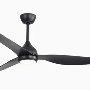 Popular ventilador-lámpara de 52 pulgadas con iluminación tricolor regulable (Wechat: 13510231336) thumbnail-1