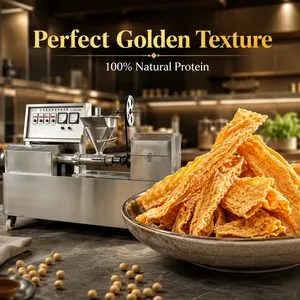 GW0876 High Output Soybean Tofu Skin Machine 40kg/h Automatic Soya Protein Extruder for Central Kitchen and Factory thumbnail-1