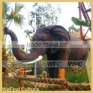 Lifelike Elephant FRP Art Sculpture for Amusement Park thumbnail-1