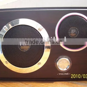 Wooden Radio With Weather Forecast Clock Time Usb sd Card thumbnail-1