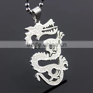 Scaly Dragon of Hollow Stainless Steel Jewelry Necklace thumbnail-4