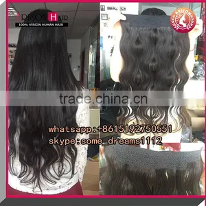 Brazilian Virgin Remy Flip in Hair Extension Halo Hair Extensions thumbnail-1