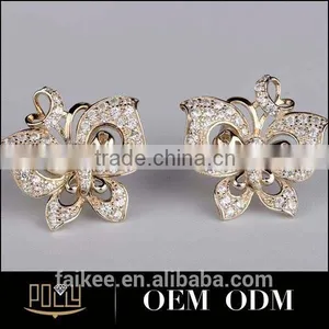 Newest Design Fashion Round Cz Barbel Earring thumbnail-1
