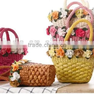 Fashion Girl's Beige Paper Straw Craft Bag thumbnail-5