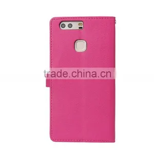 Original With Card Slot MMT Litchi Grain Wallet Leather Flip Case for Huawei P9 Plus Photo Frame Holder Leather PU Case thumbnail-4