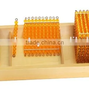 Handmade Montessori Wooden Toys Introduction to Decimal Quantity With Trays thumbnail-2