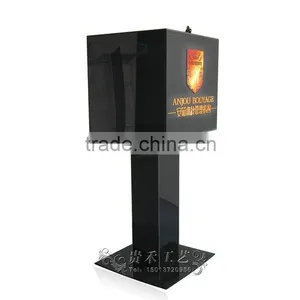 GH-RJ006 High Grade Hot Sale Black Donation Money Box With Lock , Professional Acrylic Donation Box thumbnail-4