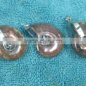 Wholesale Charm Fossilized Ammolite Diamond Pendant for Accessories thumbnail-2