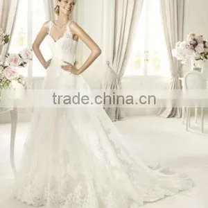Spaghetti Straps Mermaid Ivory Lace Sweetheart Designers Wedding thumbnail-1