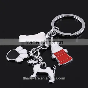 Lovely Dog Bone Sole Feeding-bottle Keychain Keyring in Lot Fashion Key Chain Set a String of Bag Charm Pendant Trinket Gift thumbnail-1